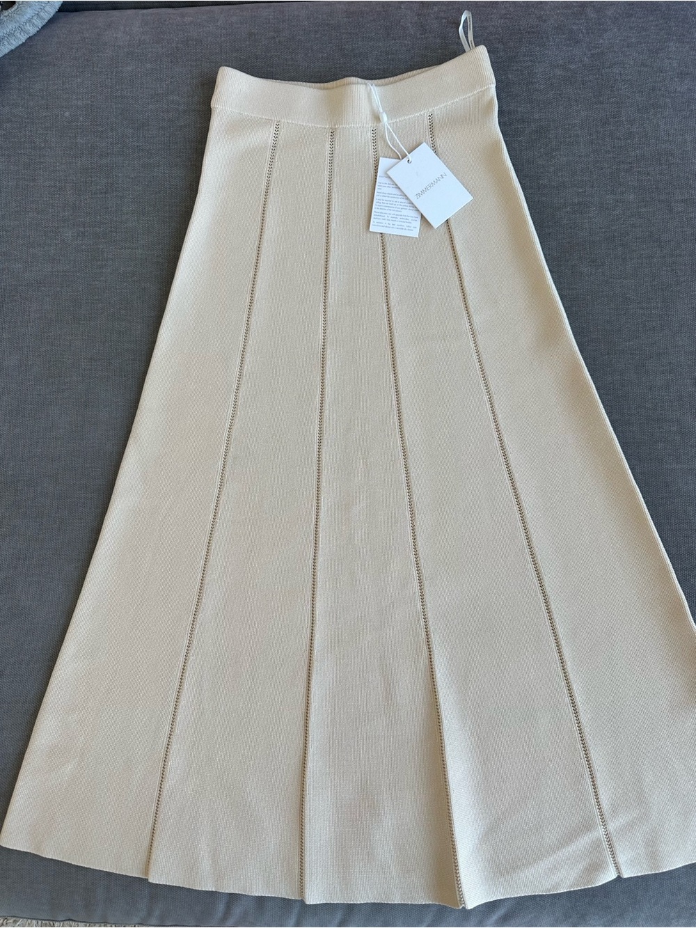 Zimmermann Cream Knit Tank & A-Line Skirt Set - Picture 3 of 6